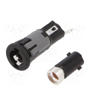 FX0367/2 Fuse holder; 5x20mm; 250V; on panel; black; UL94V-0; -20÷85°C Cnb7A1qiqT54qnY85Vat7gd3jmToNKujdWr1ECjJNd8