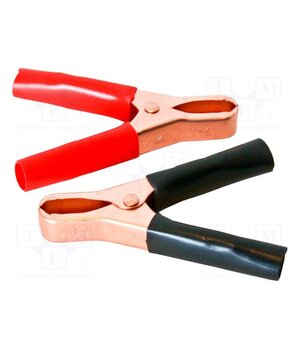 010032 Crocodile clip; 50A; Grip capac: max.29mm; black,red; 2pcs. KubxpMQFQHap174z3fMTz8BJ0oWLl-rADf9Jjfl7LPU