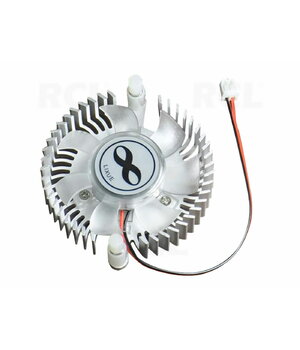 Alumīnija dzesēšanas radiators ar ātrdarbīgu ventilatoru, DC 12V, 4300 apgr./min., ø55x12mm

 IVT55.jpg
