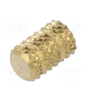 116M3 Threaded insert; brass; M3; BN 37872; L: 6.4mm; for plastic Og39BKCdg5lOuRmckyi6IV1OZqwK4HQxgQmcIm6OBHI
