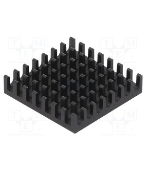 658-25AB Heatsink: extruded; grilled; BGA; black; L: 27.9mm; W: 27.9mm; 658 bNEPEHg58hN6P7FSPM56q93jwWf_Mv9PPOKFsu9RmD4
