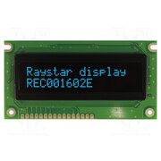 REC001602EBPP5N00100 Display: OLED; alphanumeric; 16x2; Dim: 84x44x10mm; blue; PIN: 16 bmCHgNPUdZ1THFH0P7-LRswrgZUtQbdgV-ChZkj0KGg