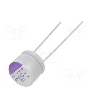 25SEK120M Capacitor: polymer; 120uF; 25VDC; THT; ±20%; Body dim: Ø8x7mm; 1000h tCjKok0AmJkesoSeQ7T9q8TrLknY2DEcEZiPWeqd8n4
