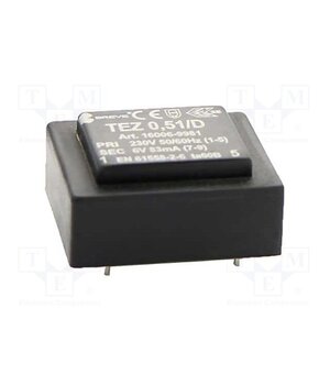 16006-9981 Transformer: encapsulated; 0.5VA; 230VAC; 6V; PCB; IP00; TEZ; A: 28mm Ks4mYZRK7us6L5FPE9zqmf33t6XkTlJHcDwTMlYpQQ0