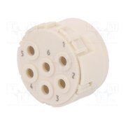 09151063001 Connector: M23; contact insert; PIN: 6; male; crimped; w/o contacts YGnVWoZwuEdDggEOSk6TCl36YXepvGjGQpqnNPcO274