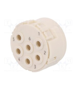 09151063001 Connector: M23; contact insert; PIN: 6; male; crimped; w/o contacts YGnVWoZwuEdDggEOSk6TCl36YXepvGjGQpqnNPcO274