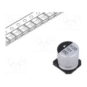 AEH1010101M050R Capacitor: electrolytic; SMD; 100uF; 50VDC; Ø10x10.5mm; 2000h; AEH wLp5GHD76XdEy_Yt60QOGeTb2arfLtv6NHGukrSRonU