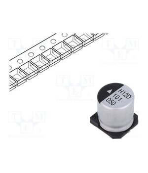 AEH1010101M050R Capacitor: electrolytic; SMD; 100uF; 50VDC; Ø10x10.5mm; 2000h; AEH wLp5GHD76XdEy_Yt60QOGeTb2arfLtv6NHGukrSRonU