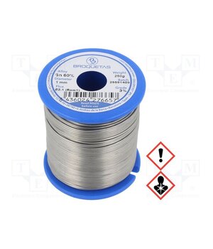 B21PW15-09100-2A104 Tin; lead-based; Sn60Pb40; 1mm; 0.25kg; reel; 183÷190°C; Flux: SW26 Bv4T24aSbU9Ka8WUmh3brgt9334yZXh2Um35tFhLzY8