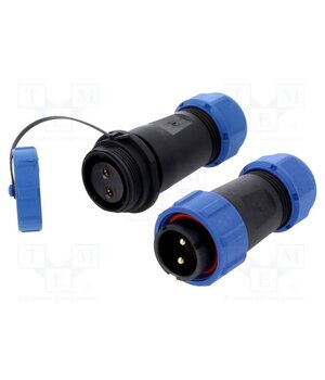 DS1110-27-2BU8 Connector: circular; male + female; PIN: 2; 500V; 3A; IP67 LXh9hD6pIMzXwctRktlZmNMKqzaStuXNrTXM5iH1Vcw