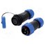 DS1110-27-2BU8 Connector: circular; male + female; PIN: 2; 500V; 3A; IP67 LXh9hD6pIMzXwctRktlZmNMKqzaStuXNrTXM5iH1Vcw