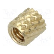 11M4 Threaded insert; brass; without coating; M4; L: 5.9mm; Øout: 5.95mm BKheJeu5EuBlRHNvgsFN-qdsUa3fp-L4YYkim9fwGbk