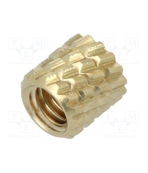 11M4 Threaded insert; brass; without coating; M4; L: 5.9mm; Øout: 5.95mm BKheJeu5EuBlRHNvgsFN-qdsUa3fp-L4YYkim9fwGbk