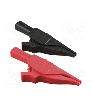 TL708 Crocodile clip; 6A; 1kV; black,red; Grip capac: max.40mm; 2pcs. dgFOPYZssvFVwOwSsBrnc9qzXnWc09mt1iwYUp9a7dE