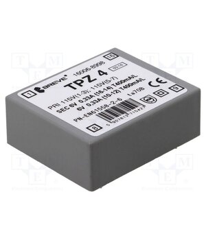 TPZ4/2*115/2*6V Transformer: mains; 4VA; 115VAC,230VAC; 6V; 6V; PCB; IP00 20YGLP2vBxm1TdfdABhLlQc3PUzk41-ePW-P_sES2YM