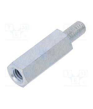 226X18 Screwed spacer sleeve; 18mm; Int.thread: M4; Ext.thread: M4; steel K6owMmyWVslUiOzKnxf2oKObESpcWQU3O99xBJ9pp9g
