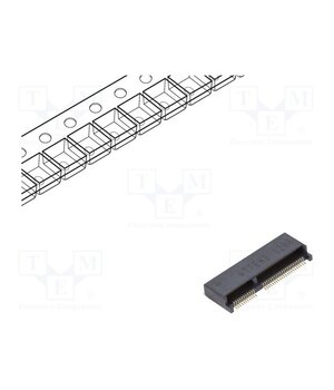 123A-30E00 Connector: M.2 (NGFF); horizontal; SMT; gold flash; PIN: 67; 0.5A fwFwoOV5HmEDMvJAOZOUUTflcNFYfbfqiHEEq2GGAGA