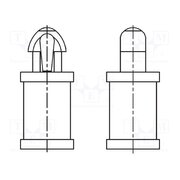 8G809V40203 PCB distance; polyamide 66; L: 6.4mm; snap fastener; natural 4CG9rEzrUxskTrLMZ7jEDEEuy3ra2dGWpJ3Zpcq4GKI