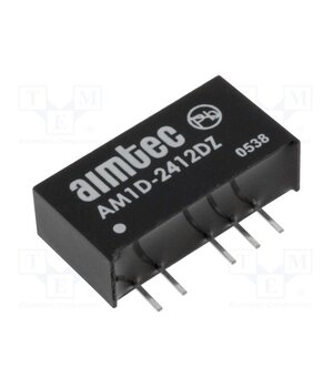 AM1D-2412DZ Converter: DC/DC; 1W; Uin: 21.6÷26.4VDC; Uout: 12VDC; Uout2: -12VDC PvSZTbiqTsrh5PdF_TMG-kQ6fNYwsvEr6nk5G9dteYU