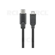 CABLE USB 2.0 micro male (type B) > USB C Type male, 3m
