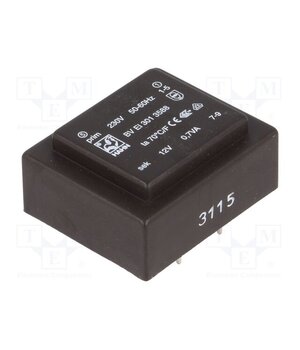 BV EI 301 3588 Transformer: encapsulated; 0.7VA; 230VAC; 12V; 58mA; PCB; BVEI HN9hWvhoEMnFEUw-yx_Dbfp4FUY68eIjcvDtJmLKE4w