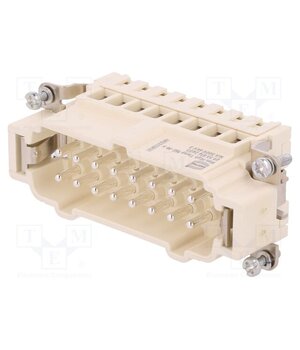 09338162603 Connector: HDC; contact insert; male; 16A; 400V; Han® High Temp MMyS2js0rKkNWyzaVM3pijV9db_FIducY7XsdRlsHzM
