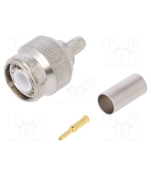J01010A2256 Connector: TNC; plug; male; straight; 50Ω; crimped; for cable; PTFE 1ySBWiN96SmKYZbjU7gkgQsYeftWEOqqP6HhzNgHskQ