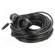 W-97410 Extension lead; 3G1mm2; 30m; PVC; black; Sockets no: 1; 10A pZCdvJ8cX322eOO9E5vsVfwuyU9cL3y-SuZKB83fxJs