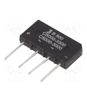 B500C5000A Bridge rectifier: single-phase; Urmax: 1kV; If: 5A; Ifsm: 150A; flat mmFAuLYGAeGpwBPg9U35gGchYNqI-Hc6O7_w_cG2TBU