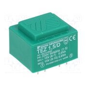 TEZ1.5/D230/15-15V Transformer: encapsulated; 1.5VA; 230VAC; 15V; 15V; 5mA; 50mA; PCB 3sKHdxjuTE_lx8kkc6SMRHiAAy4JTzit8LW7UydUAH0