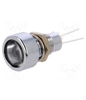 SDML086 Indicator: LED; flat; white; Ø8.2mm; IP67; for PCB; brass; ØLED: 5mm nxbygzWOz33bU9Zg-7C7Z4YFrio1w0H-jXmLnwz4tT0
