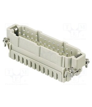09330242616 Connector: HDC; contact insert; male; 16A; 500V; Han® ES; PIN: 24 DGYz5Wzu9c9RXKirGhnvBuaXnPjpPmp9ubgdjv33NPE
