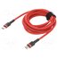 CATKLF-H09 Cable; USB C plug,both sides; 2m; red; textile; 60W yuv_VblEyEXXzNVLB5nr61jpu_QZsOwqXlrCEas9t5A