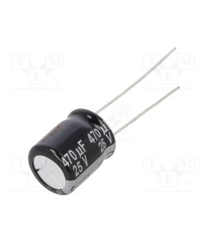 ECA1EHG471 Capacitor: electrolytic; THT; 470uF; 25VDC; Ø10x12.5mm; Pitch: 5mm UvK2Kkk2GF_qn6xLOfn_ECVXfAORTo8gF9ZyibKo7TU