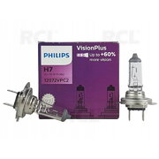 LAMP for CAR 12V 55W H7 +60%, PHILIPS Vision Plus