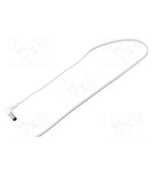 A21-TT-T035-050WH Cable; 2x0.35mm2; wires,DC 5,5/2,1 plug; angled; white; 0.5m LKgLYTIMD83uFBEp5qOidx35_rvNBjZjtz_QtDkTz5U