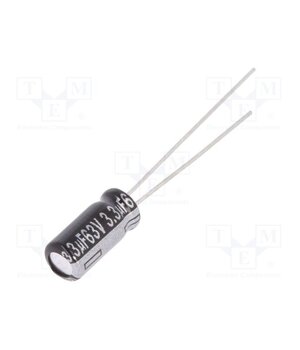 EEUEB1J3R3S Capacitor: electrolytic; THT; 3.3uF; 63VDC; Ø5x11mm; Pitch: 2mm aBa0-fsSIxyNMaUVwqpPUgXYFSBuw4W2Mi4Btk40nGQ