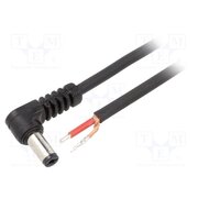 A21-TT-C100-150BK Cable; 1x1mm2; wires,DC 5,5/2,1 plug; angled; black; 1.5m dCeLcfX9KJTchaqFpGKz3wJJUtaz63nM3yyXEoGZ7Yw
