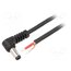 A21-TT-C100-150BK Cable; 1x1mm2; wires,DC 5,5/2,1 plug; angled; black; 1.5m dCeLcfX9KJTchaqFpGKz3wJJUtaz63nM3yyXEoGZ7Yw