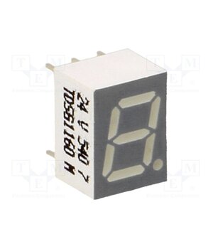 TDSG1160 Display: LED; 7-segment; 7mm; 0.28"; No.char: 1; green; 0.45÷6mcd VbiblgJaHrwHMaqZv3T_YrqcbJpfWSTi54yB8VEmuyw