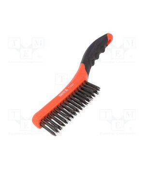 YT-6332 Brush; wire; steel; plastic; 260mm; Number of rows: 4 UZbkvoWbvHmUBxOEPft5xZfsx8HhO2jqK-kPNdBFqdE