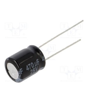 EEUHD1E471 Capacitor: electrolytic; THT; 470uF; 25VDC; Ø10x12.5mm; Pitch: 5mm ivWSM-wTD1rhJcglcAR3bfg-u3Np5p3YuGanpkO5zbA