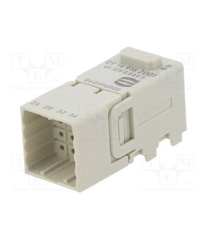 09149162001 Connector: HDC; module; male; Han-Modular® Domino; PIN: 16; Han D® 2acQi2W4_Fg1wvX8bFOH9kJ4ZmeB9hB2ghUzMRJcJ5I