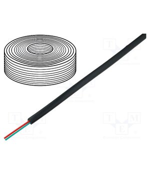 TEL-0030-100/BK Wire: telecommunication cable; 2x28AWG; stranded; black; 100m uiZaaBSrcpr9LQYC8s0gNumBmV9kdDWuTxfJkn8BHcI