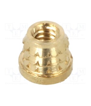 073M1.6 Threaded insert; brass; M1,6; BN 37901; L: 2mm; for plastic k6bUt6aXwd7sCYcv9DyazHk1JVS0CMvK7QR4v-dGc6c