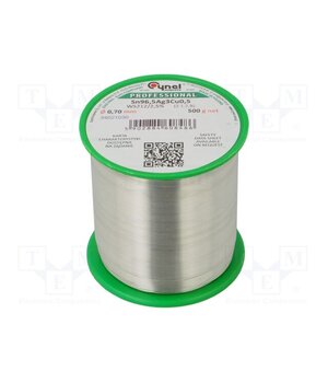 SN96,5AG3CU0,5-WS212/2,5%0.70 500 G Tin; lead free; Sn96,5Ag3Cu0,5; 0.7mm; 500g; reel; 217÷220°C; 2.5% Q3rApwg1rc3gUIQdbo5oVqQn0sh268BYzsRQ349bGJ4