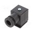 CEP/2 Plug for coil; PIN: 3; black; 0÷230V; IP65; A: 27mm; B: 28mm; C: 27mm K1jcRL5zMxoX-jFCwXa5F7j5jH5VvAknP4LFoArHAqI