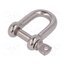 SZE-D7-A4 Dee shackle; acid resistant steel A4; for rope; 7mm G99OldIZiXDRXpIjEcfp4uZxzR310-xF_bOWzQAS0KU