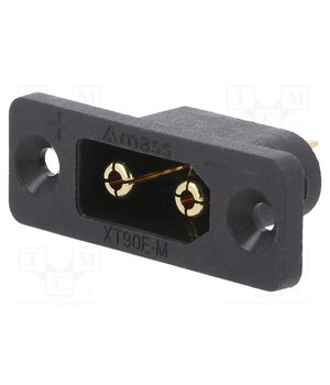 XT90E-M Connector: DC supply; socket; male; XT90; 30A; 500V; PIN: 2; straight kcQR2eBFc_2ih9BTCtAyzorwtIyk8S8alRTVcmVvtrY