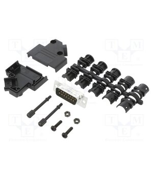 L17D45PK-P-15+L717SDA15P Connector: D-Sub; PIN: 15; male; angled 45°; soldering; for cable NjjqIkTu2A_bMj6Hl7xT8BiIDF1Kp09iPIEaNVfNwno